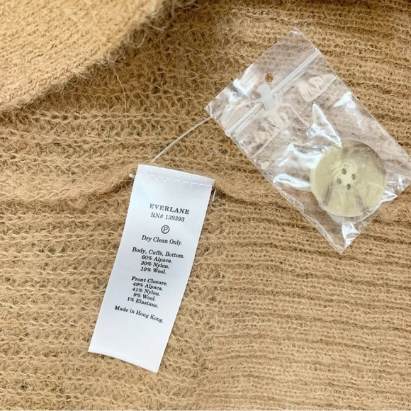 Everlane Oversized Alpaca Pocket Cardigan Size Extra Small - Picture 9 of 11
